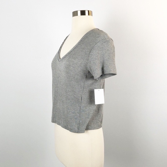 PST Cropped Top Tee Gray Size XL - Picture 2 of 8